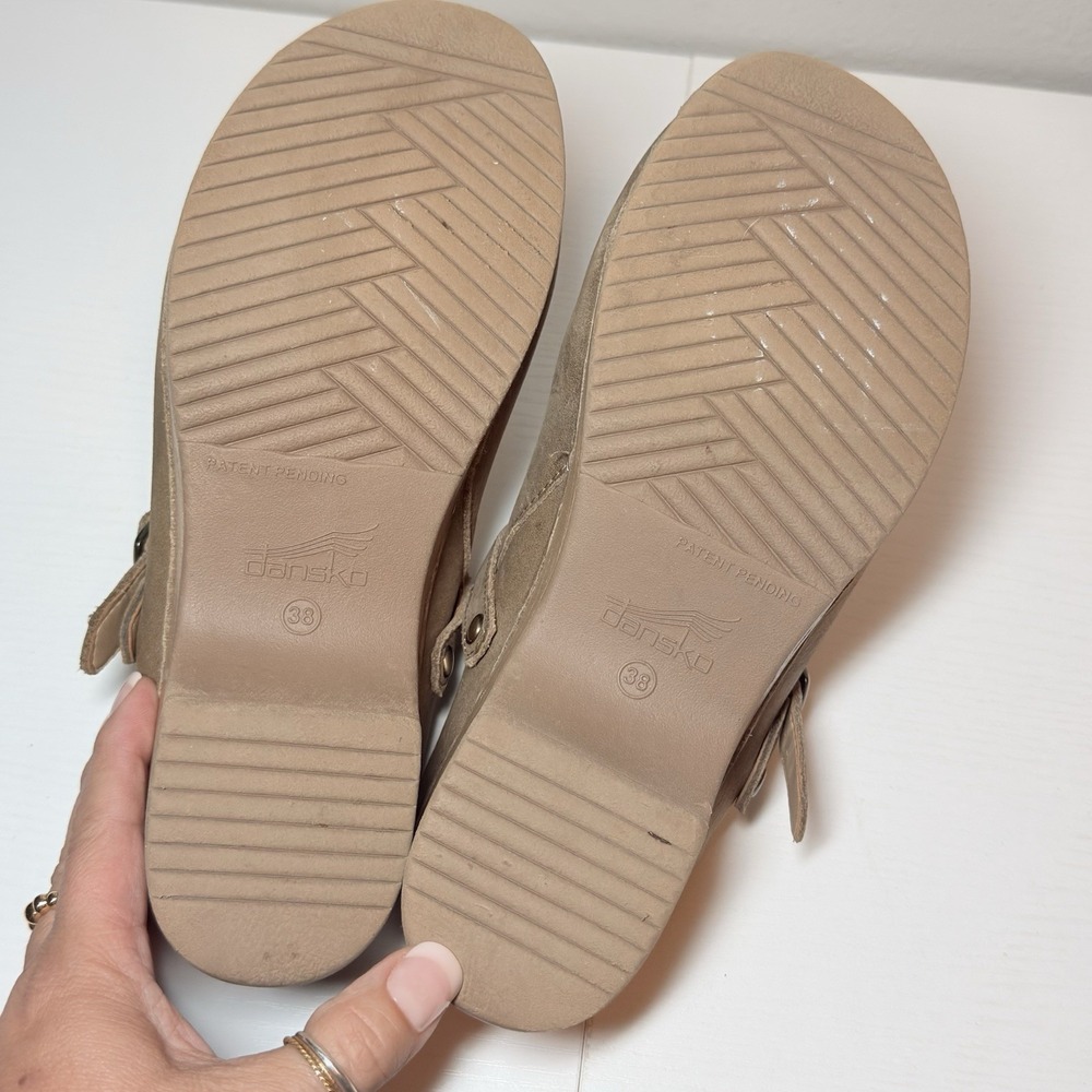 Dansko Berry Mushroom Burnished Nubuck Leather Convertible Clog Mule Sz 38 US 8 - Picture 10 of 11